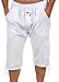 Cotton Natural Bermuda Shorts Long Cargo Summer Beach Cruise Shorts