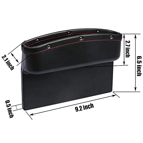 Car Seat Pockets PU Leather Car Console Side Organizer Seat Gap Filler