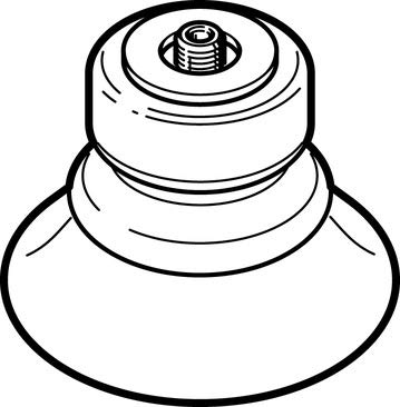 Festo 189391 Suction Cup With Connector, Model ESS-50-BU