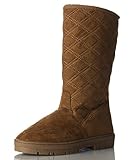 RF Emma Women's Shearling Fur Lined with Quilt Pattern Winter Eskimo Boots