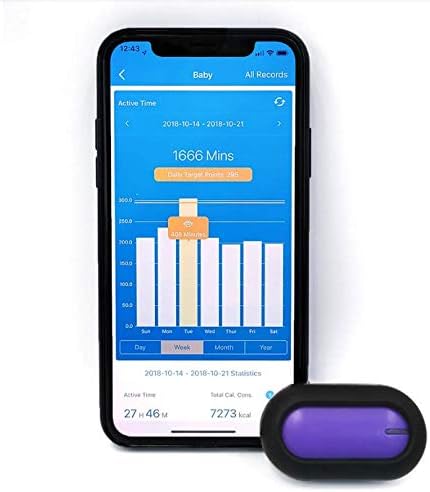 PETBLE Dog Cat Pet Smart Tag Activity Tracker - Lightweight, Waterproof, 24/7 Activity Monitor Pet Health Monitor Tracker for iOS Android (Not a Location Tracker)