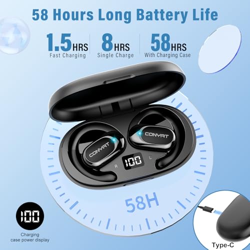 AI Auriculares Traductores de Idiomas, 7 Modos de 58H Auriculares Bluetooth Oído abierto para Viajes Negocios, 2026 Bluetooth 5.4 Traducción Audífonos de traducción en tiempo real 164 idiomas, Negro