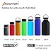Accmor Water Bottle Handle for Hydro Flask and Other Wide Mouth Bottles, Paracord Strap Carrier for 12oz to 64oz Bottle, Bottle Accessories with Fire Starter Compass Safety Ring and Carabiner(Black)