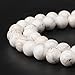 BRCbeads Howlite Gemstone Loose Beads Round 8mm Crystal Energy Stone Healing Power for Jewelry Making
