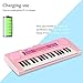 aPerfectLife Kids Keyboard Piano, 37 Keys Chargable Multifunction Mini Piano Keyboard Toys for Over 3 Year Old Girls with Microphone (Pink)