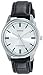Casio MTP-V005L-7A Men's Black Leather Dress Watch SilverDial