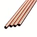 Red Star Barware Pure Copper Drinking Straws. Set of 4 Prime Quality Copper Cocktail Straws with Cleaning Brush. Each Straw is 7.5 Inch Long and Perfect for Moscow Mule Cocktails.