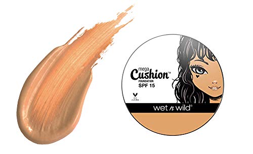 Wet N Wild MegaCushion Foundation SPF 15, 0.52 oz / 15 g (Pack of 2) (121A Honey Beige)