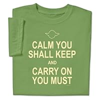 ComputerGear Funny Sayings T Shirt Keep Calm Yoda Geek Nerd Unisex Tee, XL