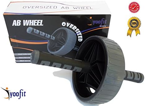 Yoofit Ab Wheel Roller Extra Wide - Perfect Get 6 Pack Abs, Abdominal Toning Exercise, Core Fitness Training, Crossfit Workout
