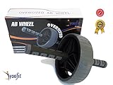 Yoofit Ab Wheel Roller Extra WIDE - Perfect Get 6 Pack Abs, Abdominal Toning Exercise, Core Fitness Training, CrossFit Workout
