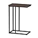 FURINNO Modern Side Table, Dark Walnut