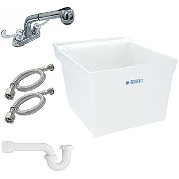 El Mustee 19W Utilatub 18-Gallon Wall-Mount Laundry/Utility Tub, 34 X