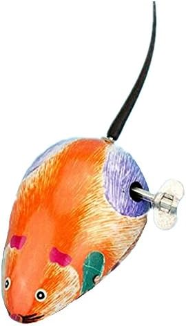 Funny Metal Wind-up Algam Cute Mouse Toys,Parent-Child Interactive Games (2 Piece) (orange)