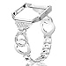 Famobest For Fitbit Blaze Bands, Bling Stainless Steel Metal Bands with Frame Replacement Accessory Bracelet