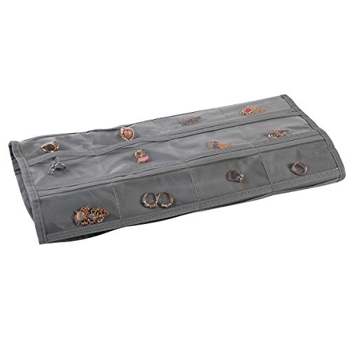 ComboCube Grey 80 Pockets Hanging Jewelry Organizer(Hanger Included) (Grey) - Thumbnail 3