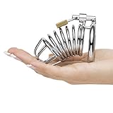 Stainless steel metal male device locking cage men (3 rings)