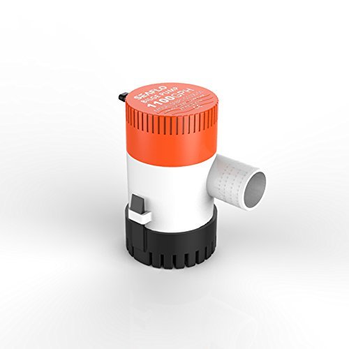 LIGHTEU®, DC 12V 1100GPH Non-Automatic Bilge Pump Submersible Water Pump for Marine Boats Yacht Caravan Outdoor Garden SFBP1-G1100-01