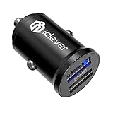 iClever NANO Car Charger BoostDrive 24W Dual USB Adapter for iPhone X / 8 / 7/ 6S / plus, iPad Pro / Air 2 / Mini, Samsung Galaxy S8 / S7 / Edge and More