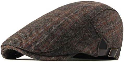 RICHTOERNewsboy Hats Mens Womens Fashion Golf Peaked Cap Plaid Flat Driving Hat
