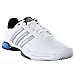 adidas Men's Barricade Club Tennis Shoes, White/Metallic Silver/Black, 9.5 M US