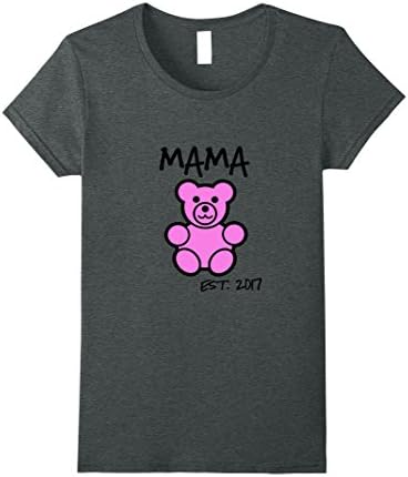 Womens Mama Bear - Est. 2017 - T-Shirt Medium Dark Heather