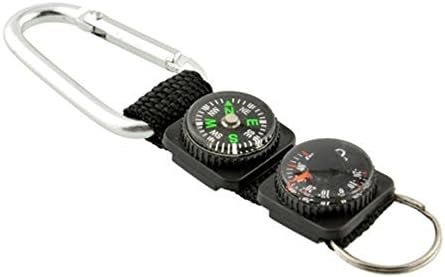 Graceuuyy Durable Popular Multi-Functional 3 in 1 Outdoor Survival Tool Portable Key Chain Thermometer Carabiner Outdoor Camping Compass