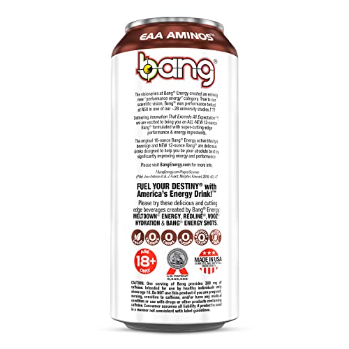 Bang Lemon Drop Sweet Ice Tea Energy Drink, 0 Calories, Sugar Free with