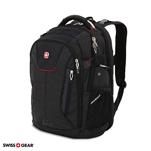 SWISSGEAR 5358 USB Charging SCANSMART Ultimate Organization Laptop Protection Backpack - Black/RED
