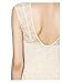 CA Fashion Women's Sleeveless Floral Lace Tiered Long Irregular Party Dress,Beige,Small