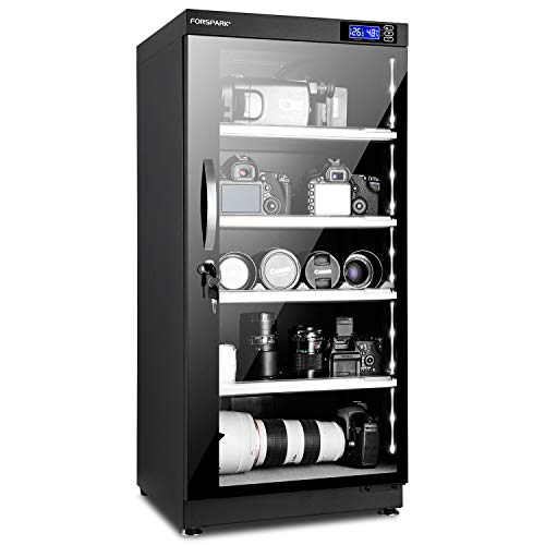 FORSPARK Camera Dehumidifying Dry Cabinet |15W 125L-Noiseless & Energy Saving – for Camera Lens & Electronic Equipment Storage