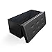 casa pura Ottoman Storage Bench | Classic-Design Upholstered Ottoman Coffee Table Foot Rest | Faux Leather - Black | Multiple Sizes and Colors - 30 x 15 x 15\