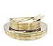 160 Piece Gold Plastic Disposable Plates and Plastic Silverware Set