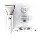 Hatteker Electric Ladies Shaver, Portable Painless Facial Hair Remover 2 in 1 Wet & Dry Cordless Women's Epilator with Fine Hair Removal, Body Hair Trimmer for Legs, Forearms and Bikini Line