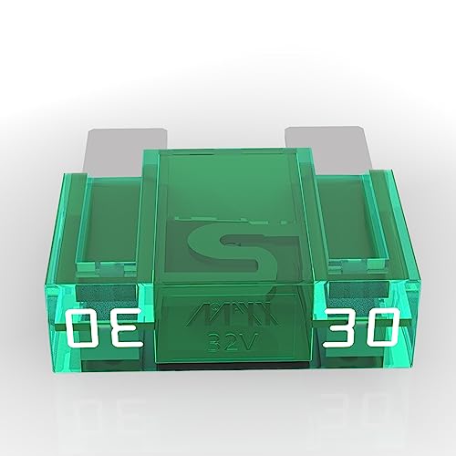 AUPROTEC Maxi Blade Fuse 20-80A Automotive Plug-in Fuse Choice: 30A Amps, Green, 1 Piece
