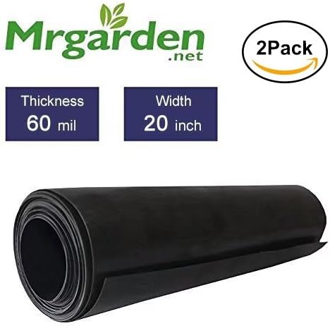 Mr. Garden 60mil Tree Root Barrier Water Barrier Garden Edge Sheet, 20 in. W x 100 ft. L, 2Pack