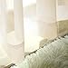 NICETOWN Living Room Voile Panel Drapes - Crushed Sheer Window Curtain Crinkle Grommet Voile Draperies for Villa/Hall/Parlor (One Pair, W52 x L84, Beige)
