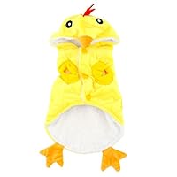 SMALLLEE_LUCKY_STORE Small Dog Chick Costume Fancy Dress Pajamas for 20 lb Cats and Dog Puppy, Large, Yellow