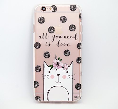 Milkyway Cases CAT LOVE Clear TPU Cell Phone Case for iPhone 6+ / 6s+ Plus (5.5")