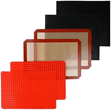 6 Thick &amp; Large Silicone Baking Mat Set - Non Stick Professional Grade Silicone Cooking Mats - The Complete Baking Sheets that Your Kitchen Needs