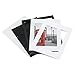 ONE WALL Tempered Glass 11x14 Picture Frames Display Pictures 8x10 or 5x7 with Mat or 11x14 Without Mat, Black Solid Wood Photo Frames for Wall and Tabletop - Mounting Hardware Included