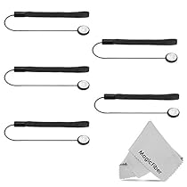 5 Pcs Altura Photo Lens Cap Keeper Holder + Premium MagicFiber Cleaning Cloth