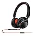Philips M1MKIIBO/27 Fidelio M1 MKII Premium Headphones with In-line control and mic switch between music and calls and stitched fine leather, Black/Orange