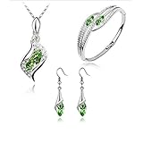 iLH Clearance Deals Necklace+Earrings+Bracelet Jewelry Set Womens Mixed Style Bohemia Color Bib Chain Necklace Bracelet Earrings Jewelry by ZYooh (Green)