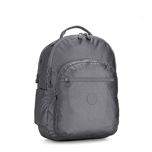 Kipling Women's Seoul Extra Large 17" Laptop Backpack, Steel Grey