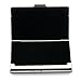 Partstock(TM) Litchi Profile PU Leather & Stainless Steel Business Name Card Holder Wallet Credit Card ID Case/Holder 22 Name Cards Case.(Black)