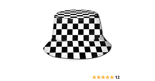 Black White Race Checkered Flag Bucket 