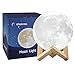 Small Table Lamp for Bedroom - Moon Lamp, Kids Night Light Bedside Lamps for Night Stands, Dimmable Bedside Table Lamp with 30 Modes, Desk Lamp for Living Room, Dorm, Boys Girls Birthday Gifts -Moon