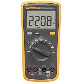 Fluke 15B+ Digital Multimeter, for Electrical Applications, Measures AC/DC Voltage and Current Measurements up to 1000V and 10A, Along with Resistance, Continuity, Diode, and Capacitance Capabilities