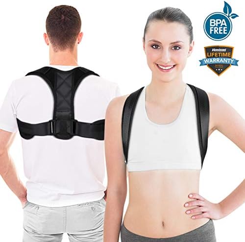 Posture Corrector Upper Back Support Brace， Universal Size Posture Belt for Women & Men, Pain Relief from Neck, Back, Shoulder & Bad Posture with Adjustable Breathable Straps